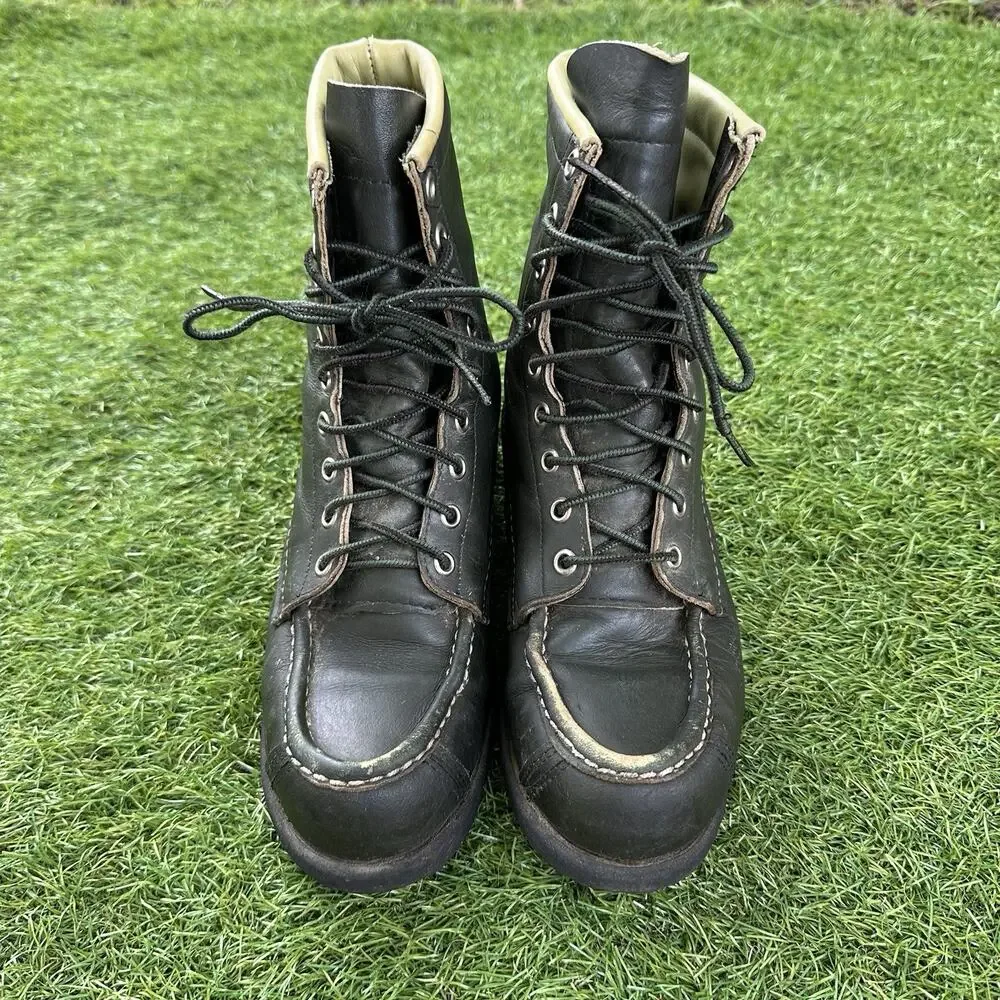 Vintage Browning Green Lace‎ Up Leather Hunting Boot Size 8C Style Gorpcore USA